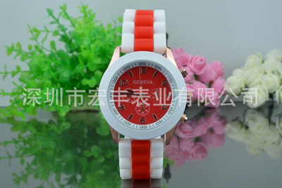 爆款 速賣通雙色新款冰淇淋合金硅膠 日內(nèi)瓦手表廠家直批地?cái)傌浽確日用百貨_列表網(wǎng)